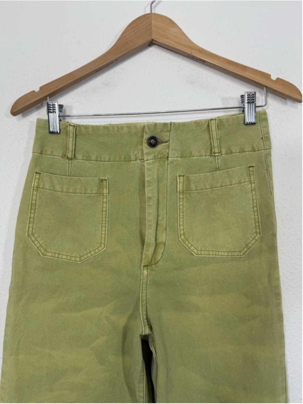 ANTHROPOLOGIE PILCRO THE SKIPPER HIGH RISE CROP PATCH POCKET PANTS MOSS Sz 28 - Picture 10 of 14